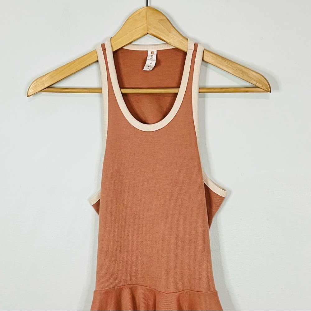Anthropologie Daily Practice Open back rib Mini Dress pink size xsmall - Picture 4 of 9